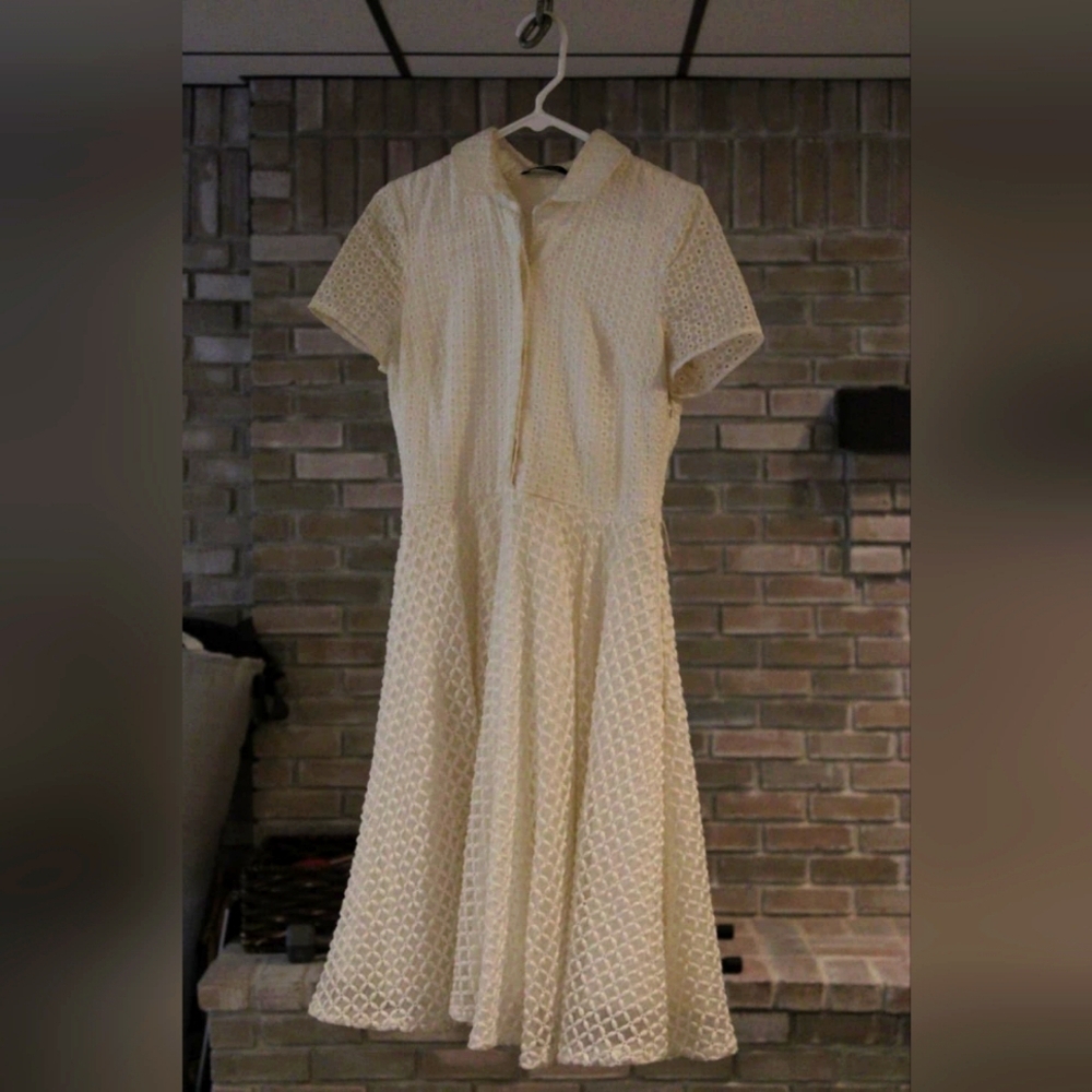 Badgley Mischka Ivory Midi Dress